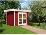 Weka Holz-Gartenhaus Designhaus 126 Plus Flachdach Lasiert 284 cm