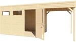 Bertilo Holz-Gartenhaus Cubus 3 Lounge Natur 559 cm x 234 cm FSC&reg;