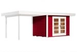 Weka Gartenhaus Savona Gr. 2 B Schwedenrot B x T: 590 x 300 cm davon 295 cm Anb