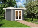 Weka Holz-Gartenhaus Grau Flachdach Lasiert 284 cm