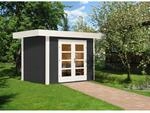 Weka Holz-Gartenhaus Designhaus 126 Plus Flachdach Lasiert 284 cm