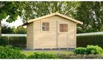 Gartenhaus 123 Gr.4 Satteldach Natur 28 mm