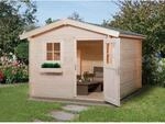 Weka Holz-Gartenhaus Satteldach Unbehandelt 330 cm