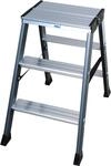 Monto SePro D Stufen-Doppelleiter eloxiert 2 x 3 Stufen