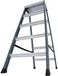 Krause Doppelleiter SePro D 2 x 5 Stufen 105 cm x 48 cm x 103 cm Eloxiert
