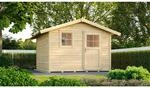 Gartenhaus 123 Gr.5 Satteldach Natur 28 mm