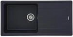 Respekta Massivgranit-Einbausp&uuml;le Columbia 100 cm x 50 cm Schwarz