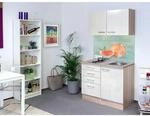 Flex-Well Exclusiv Minik&uuml;che Orlando 100 cm Kaschmir Glanz-Sonoma Eiche
