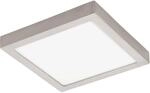 Eglo Connect LED-Aufbauleuchte Fueva Nickel matt 30 cm x 30 cm
