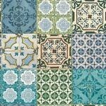 Bricoflor T&uuml;rkise Tapete in Fliesenoptik Orientalische Mosaik Tapete Ideal f&uuml;r