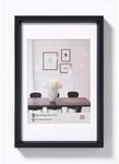 walther design Steel Style Kunststoff Bilderrahmen 50x60 cm Schwarz