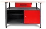 Ondis24 Werkbank Klaus 120 cm Rot 1 Schieber 1 T&uuml;r Werkstatteinrichtung
