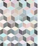 Sanders & Sanders Fototapete Pastellw&uuml;rfel Multicolor 200 x 250 cm 612353