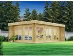 Alpholz Gartenhaus Viva B Flachdach Unbehandelt 549 cm x 668 cm