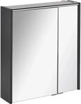 Fackelmann Spiegelschrank Denver Anthrazit 60 cm mit Softclose T&uuml;ren