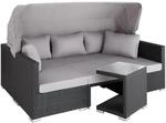Tectake Aluminium Rattan Lounge San Marino Wetterfest und Uv Best&auml;ndig Dicke Der