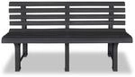 vidaXL Gartenbank 145,5 cm Kunststoff Anthrazit