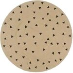 vidaXL Teppich Handgefertigt Jute mit Dreiecksmuster 150 cm 133691