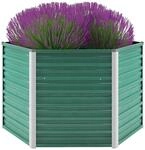 vidaXL Garten-Hochbeet Verzinkter Stahl 129x129x77 cm Gr&uuml;n 44857