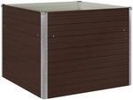vidaXL Hochbeet Braun 100 x 100 x 77 cm Verzinkter Stahl 45712