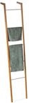 Relaxdays Leiterregal Handtuchhalter Bambus Stahl Natur Freistehend 180 cm x 35 cm x