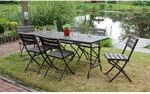 Garden Pleasure Klapptisch Tabora Rechteckig Braun 180 cm x 74,5 cm