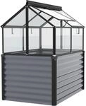 Vitavia Hochfr&uuml;hbeet Gaia Jumbo ESG 4 mm Granit-Schwarz 83 cm x 122 cm x 135 cm