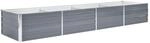 vidaXL Garten-Hochbeet Verzinkter Stahl 320x80x45 cm Grau 44846