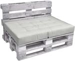 Beautissu ECO Elements Palettenkissen Sitz 120x80x15cm Hellgrau