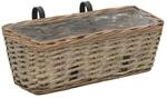 vidaXL Balkon-Blument&ouml;pfe 2 Stk Weide mit PE-Auskleidung 40 cm 606249