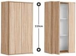 mokebo Midischrank in Braun Der Schlanke Mehrzweckschrank Allzweckschrank oder