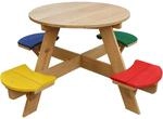 Axi UFO-Picknicktisch Rund Regenbogen 120 x 120 x 56 cm