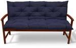 Beautissu Flair BR Bankauflage 180x50cm Dunkelblau