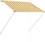 vidaXL Einziehbare Markise 100x150 cm Gelb und Wei&szlig; 145890