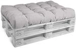 Beautissu Sitzkissen Palettenkissen Outdoor Eco Style 120x80cm Hellgrau