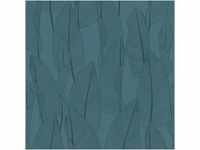Bricoflor Tropische Blätter Tapete Dunkelblau Blatt Vliestapete Blau Ideal für