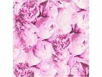 Bricoflor Pfingstrosen Tapete Pink Vlies Rosentapete Rosa Ideal für Schlafzimmer und