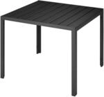 Tectake Aluminium Gartentisch Maren Oberfl&auml;che In Holzoptik Wetterfest und Uv