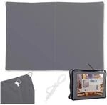 Relaxdays Sonnensegel Polyester Edelstahl Grau UV-Schutz 2 x 3 m
