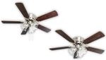 Pepeo Extra flacher Deckenventilator Pepeo Kisa Deluxe Nickel Geb&uuml;rstet Fl&uuml;gel