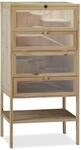 Relaxdays Hamsterk&auml;fig Holz Schlie&szlig;bar mit Sichtfenstern 120 cm x 60 cm x 40 cm