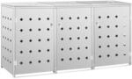 vidaXL M&uuml;lltonnenbox f&uuml;r 3 Tonnen 240 L Edelstahl