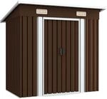 vidaXL Ger&auml;teschuppen Braun 194x121x181 cm Stahl 661641