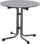 Siena Garden Klapptisch Sola Rund HPL Anthrazit &Oslash; 80 cm