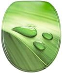 Sanilo WC Sitz Green Leaf, Hochwertiger und Stabiler Toilettendeckel aus Holz