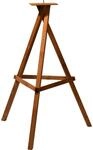 Dobar Rustikaler Vogelhaus-St&auml;nder mit 3 Standbeinen 76 x 65 x 108 cm Braun