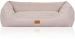 Knuffelwuff Hundebett Emma Velours XL 105 x 75cm Beige
