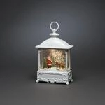 Konstsmide LED-Wasserlaterne Wei&szlig; Weihnachtsmann mit Elch warmwei&szlig; innen