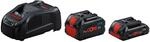 Bosch Professional 18 V Akkustarter-Kit mit 1x 4 Ah/1x 5,5 Ah und GAL 18V-40