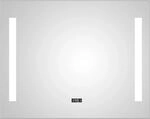 DSK Design LED-Lichtspiegel Silver Time 80 cm x 60 cm